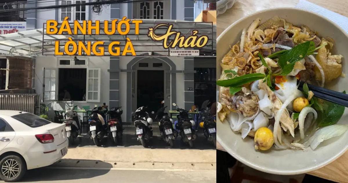Bánh ướt lòng gà Thảo Đà Lạt