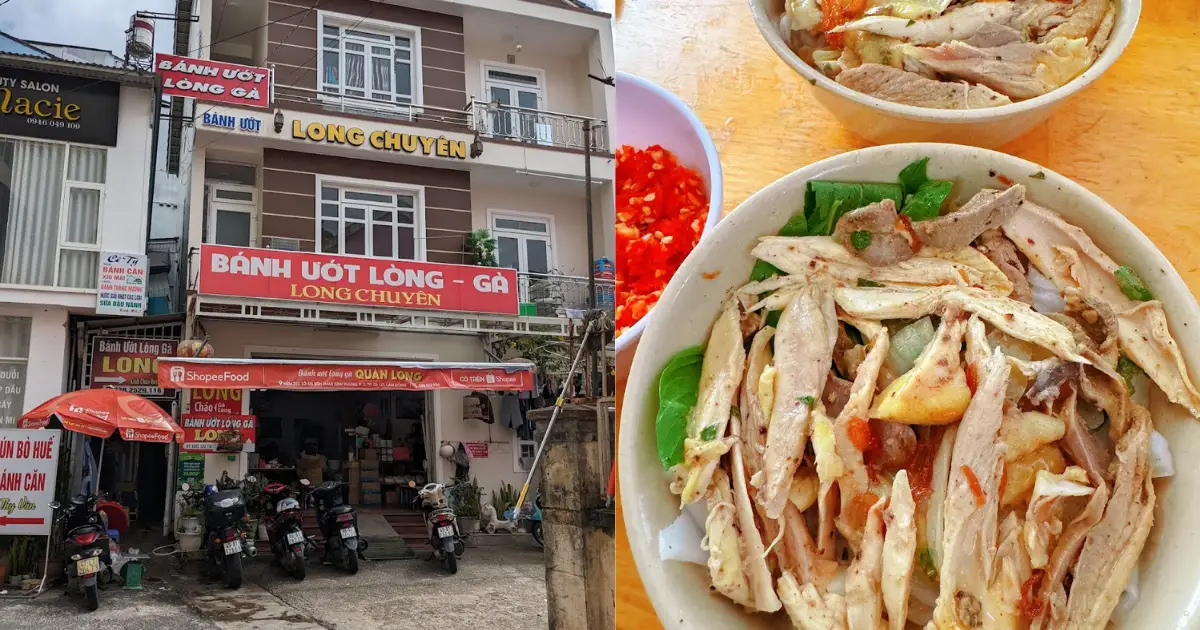 Bánh ướt lòng gà Long Đà Lạt