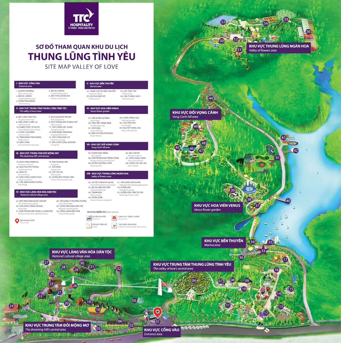 Sơ đồ Thung Lũng Tình Yêu