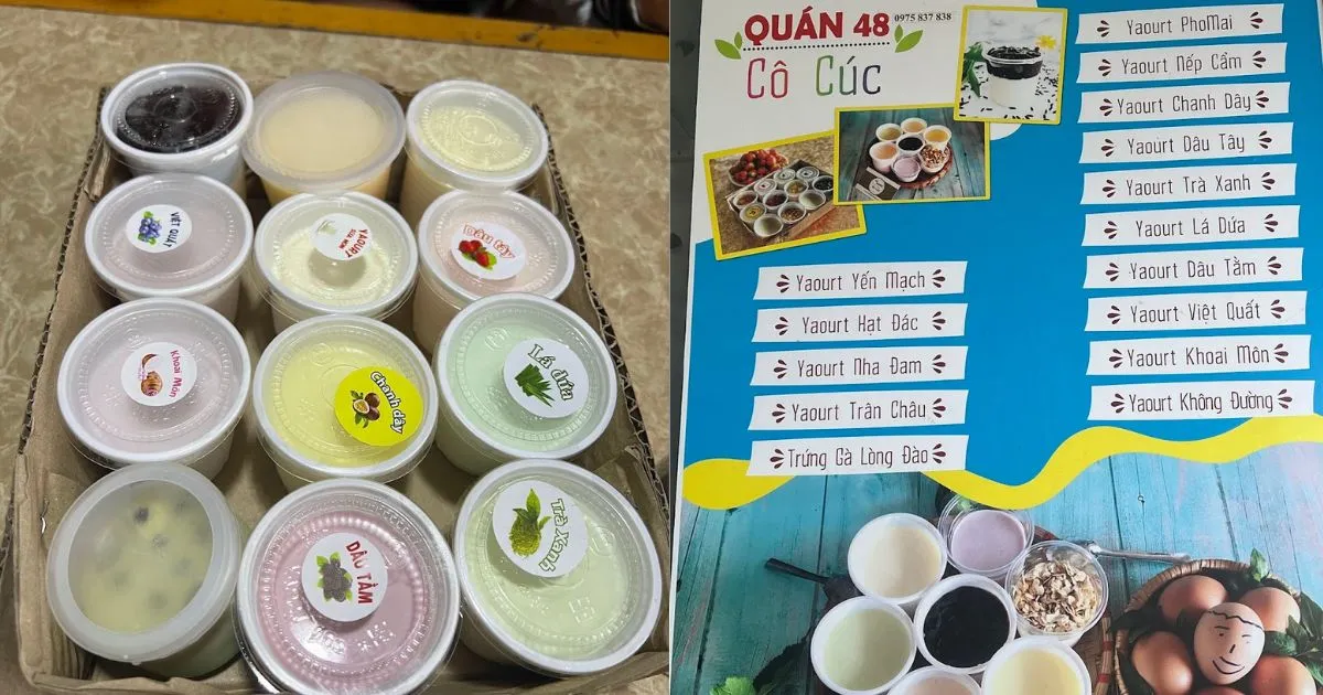 Yaourt phô mai Đà Lạt Quán 48 cô Cúc