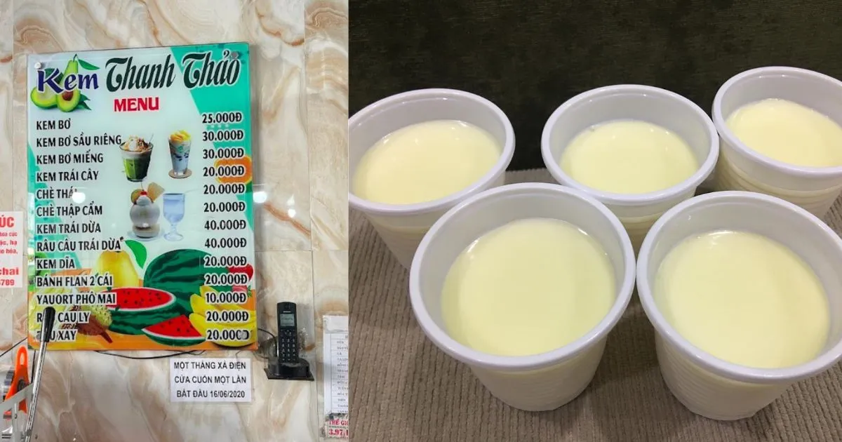  Yaourt phô mai quán kem Thanh Thảo