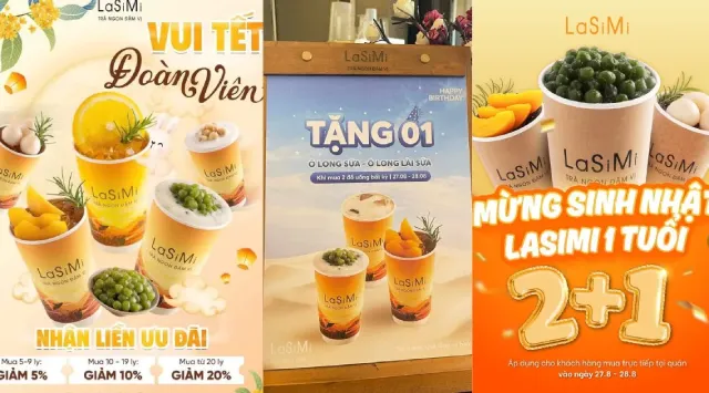 Ưu đãi khuyến mãi ở trà sữa LaSiMi Đà Lạt