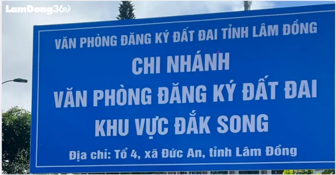 Chi nhánh văn phòng đăng ký đất đai khu vực Đắk Song