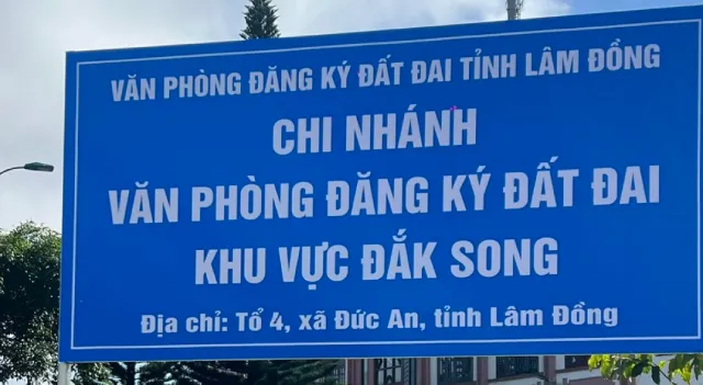 Địa chỉ chi nhánh văn phòng đăng ký đất đai khu vực Đắk Song