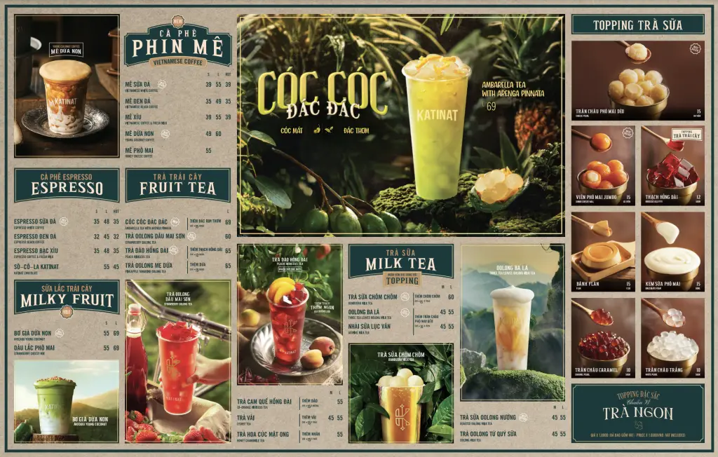 Menu của Katinat