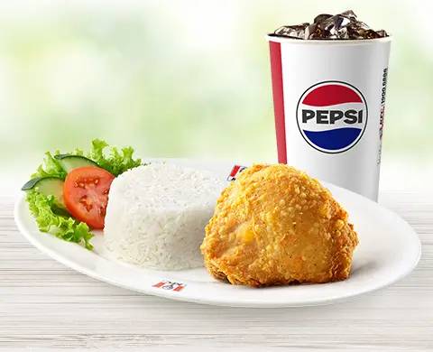 1 Cơm Gà Rán + 1 Ly Pepsi. 